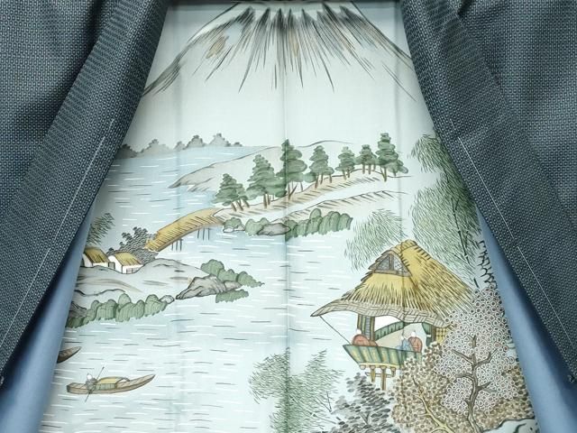平和屋着物○極上 男性 本場大島紬 アンサンブル キングサイズ 100亀甲