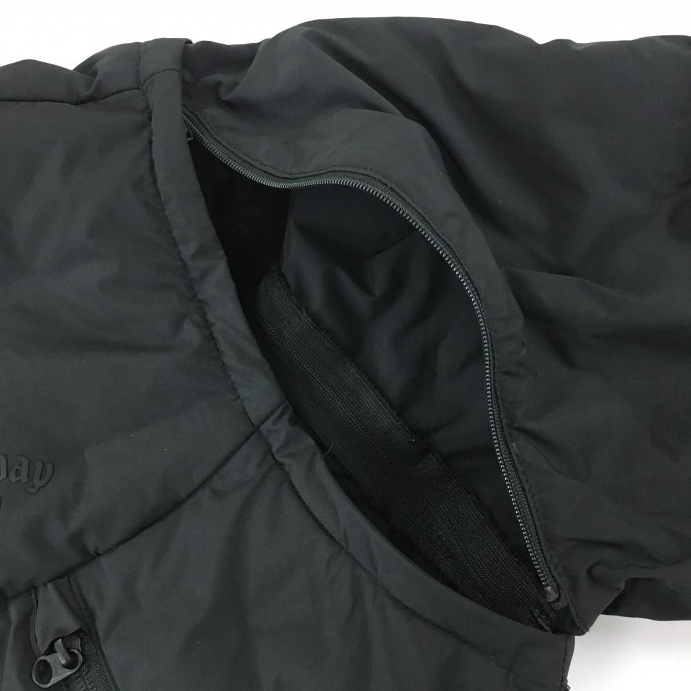 美品】キャロウェイ フード付き2WAYダウンジャケット 黒 胸元ロゴ 袖