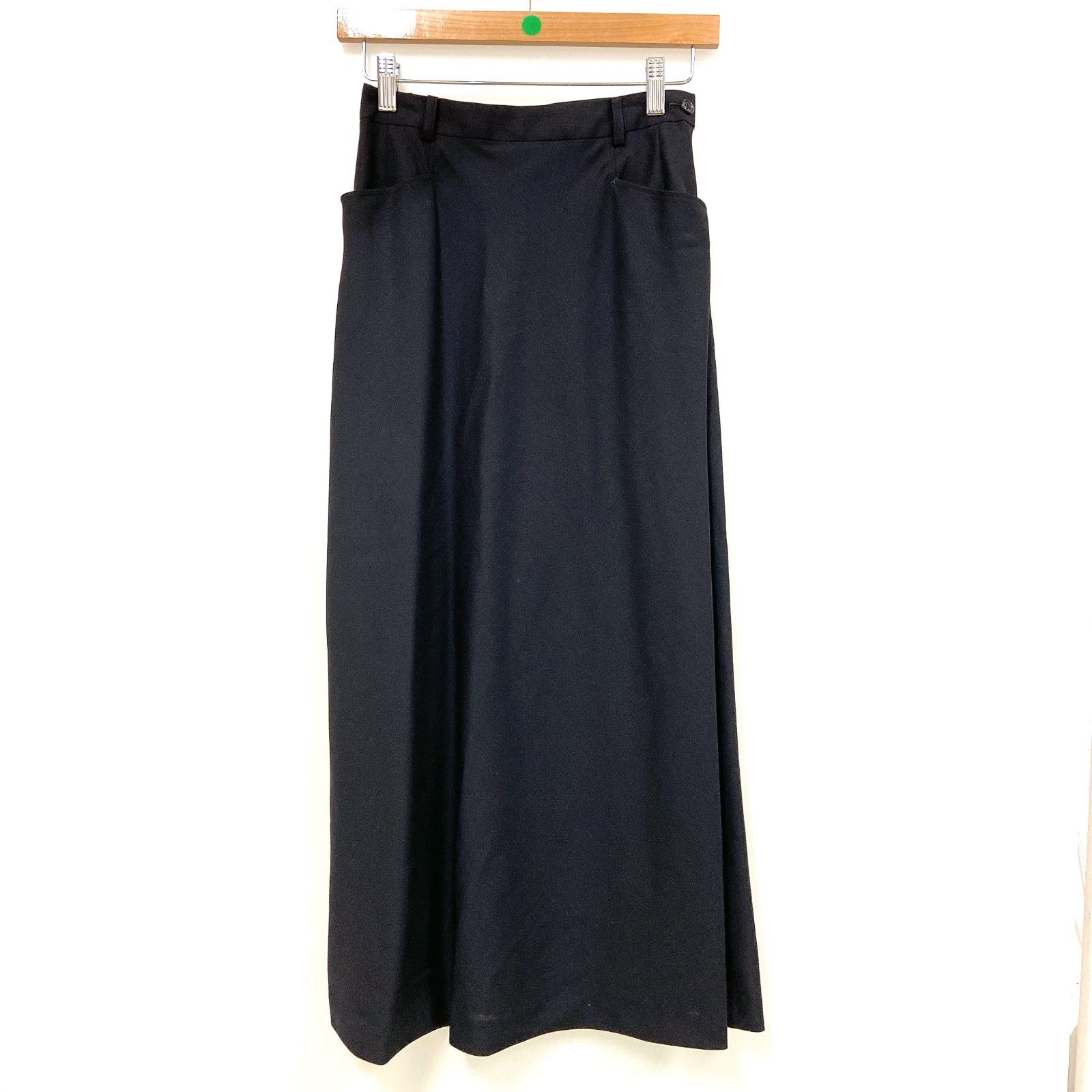 OG38 MARGARET HOWELL マーガレットハウエル ロングスカート ネイビー