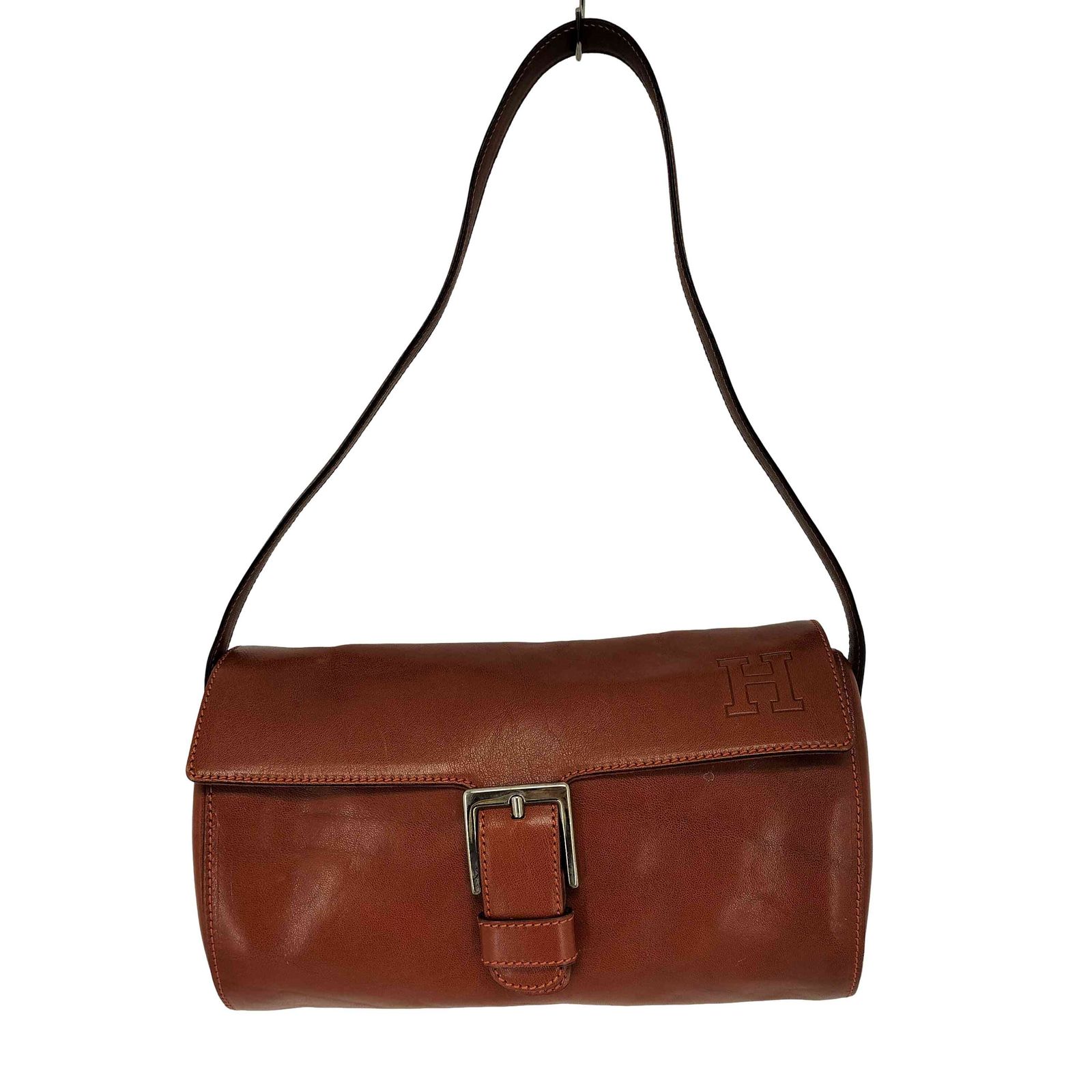 HIROFU　ヒロフ　バッグ　ボストンバッグ　ミニボストンバッグ HIROFU ヒロフ ミニボストンバッグ ロゴ型押し レザー イタリア製