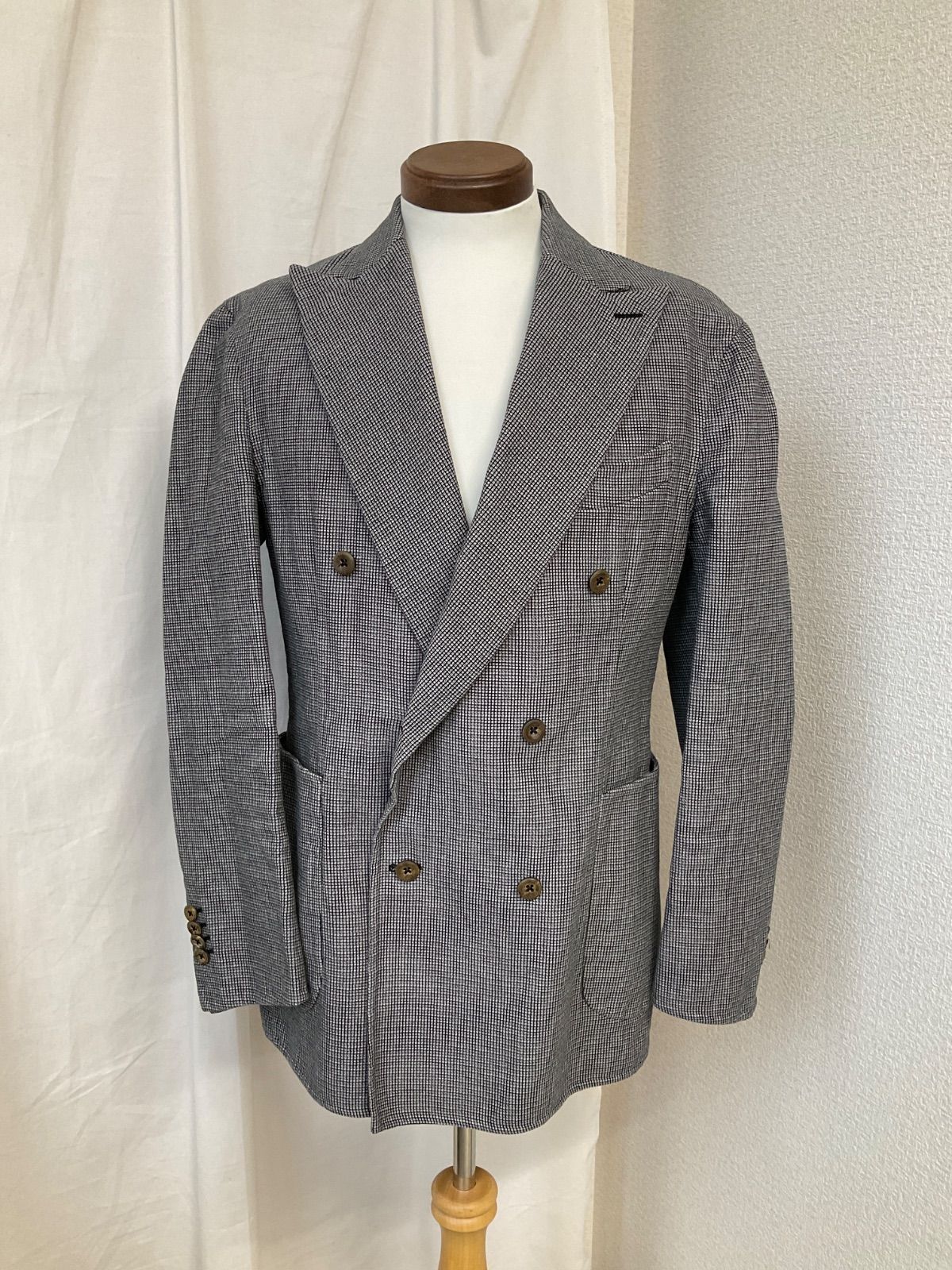 BOGLIOLI ボリオリ テーラードジャケット 千鳥柄 サイズM グレー