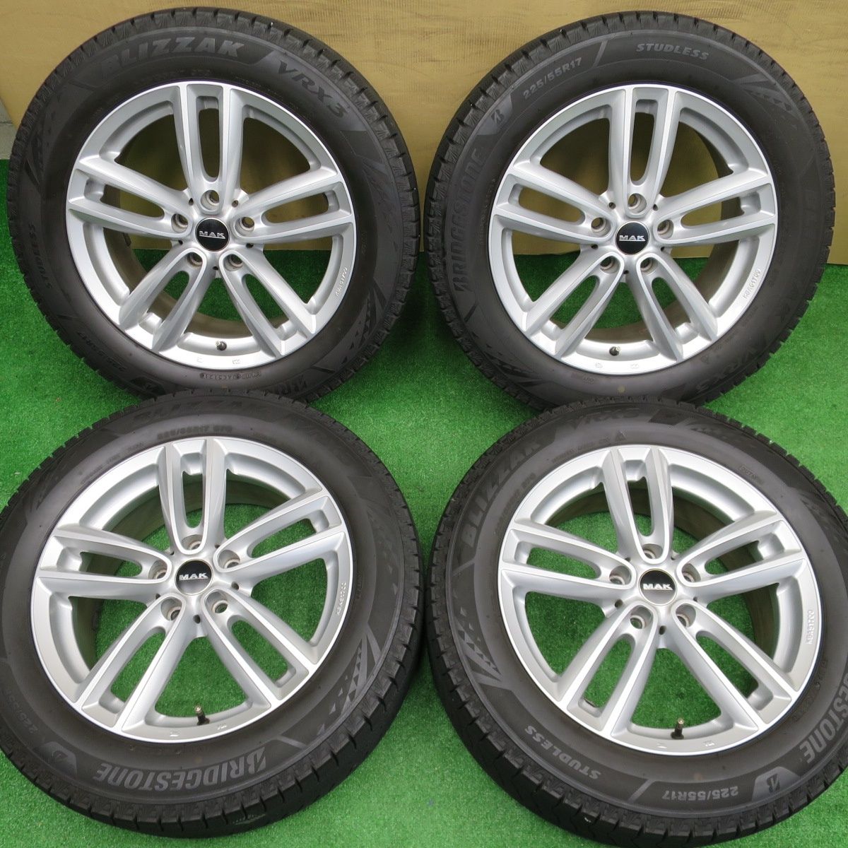 バリ溝！21年！9分☆BMW MINI 等 MAK OXFORD 225/55R17 スタッドレス