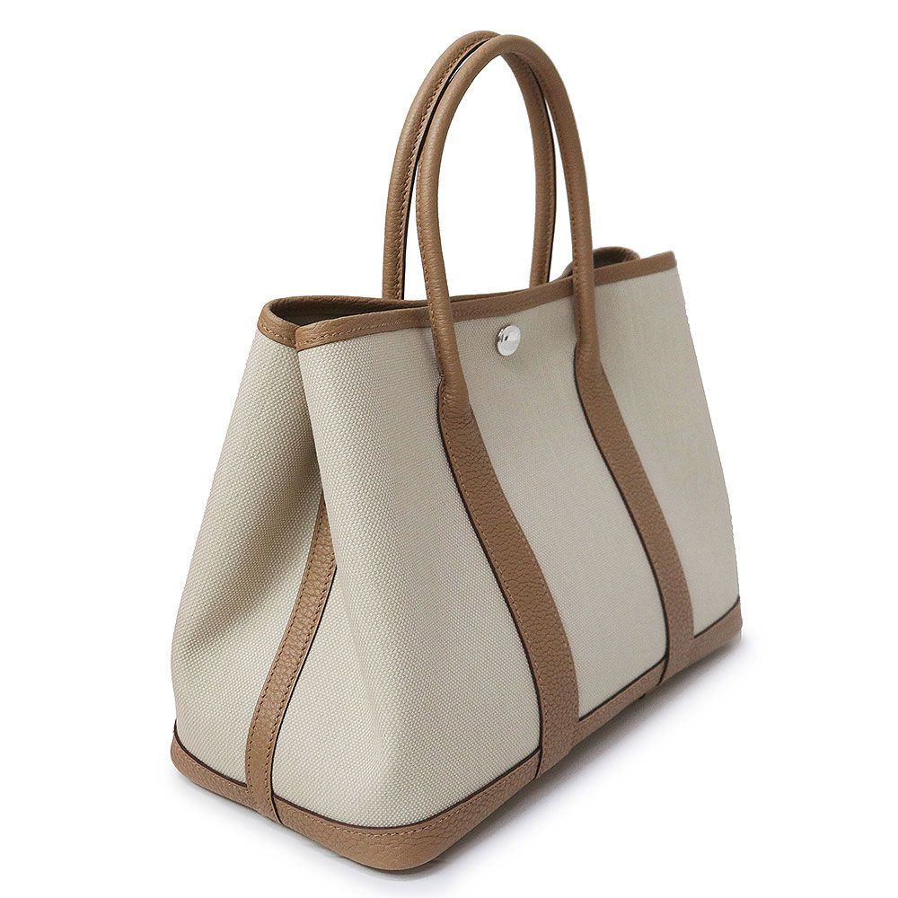 エルメス ガーデンパーティ 30 TPM ハンドバッグ トワルミリタリー