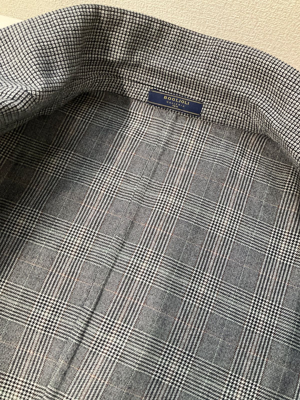 BOGLIOLI ボリオリ テーラードジャケット 千鳥柄 サイズM グレー