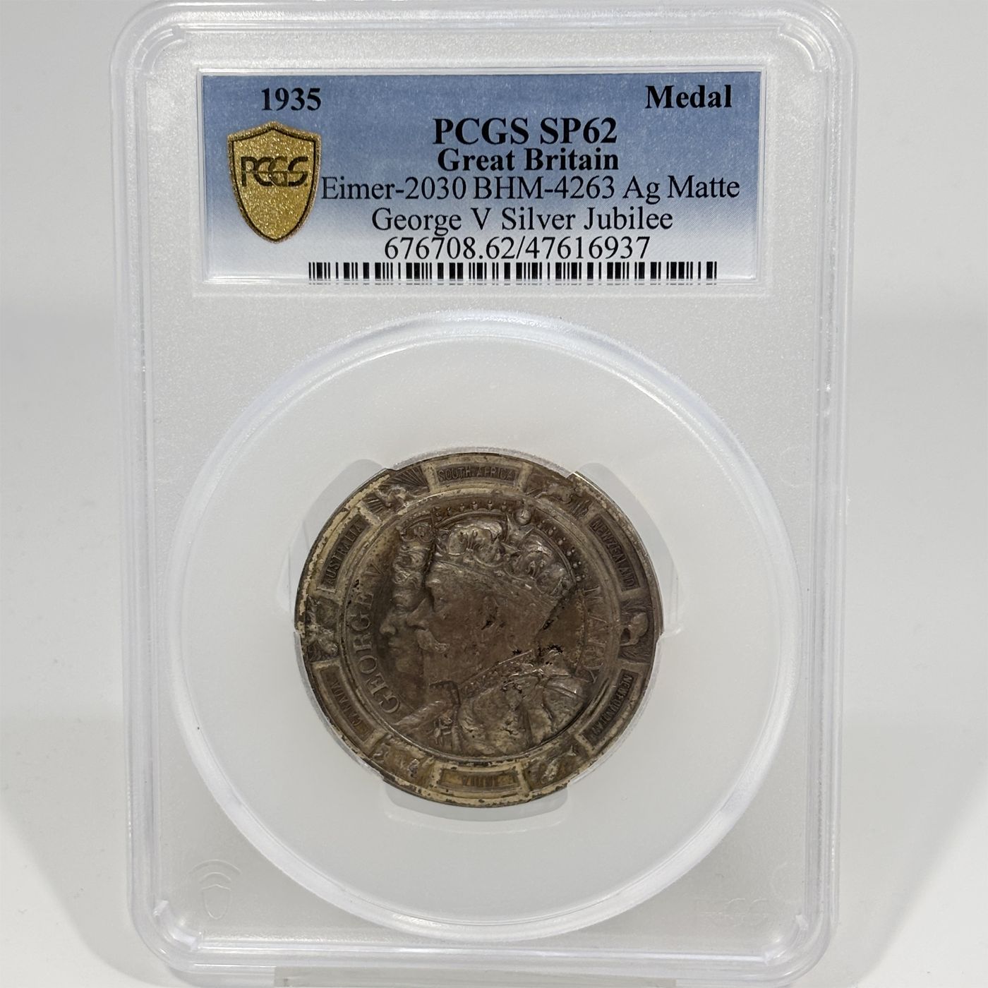 ジョージ5世戴冠式(イギリス) 銀メダル SP62　稀少なSP ジョージ5世戴冠式(イギリス) 銀メダル SP62 稀少なSP ジョージ5世戴冠式(