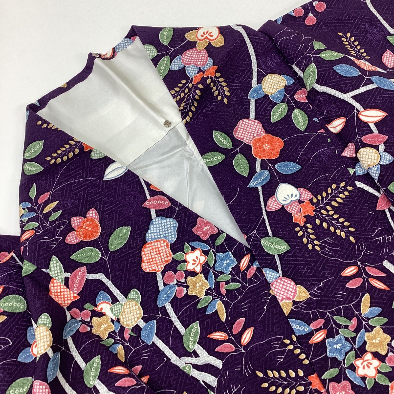 中古品 袷着物 小紋 正絹R189 - メルカリ