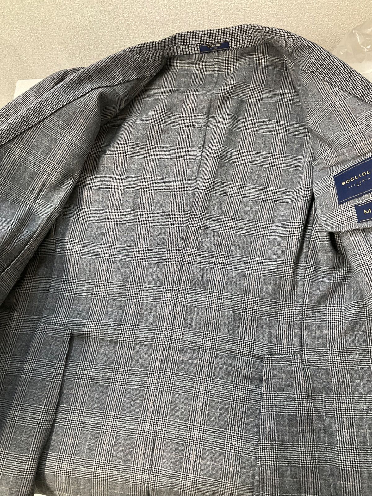 BOGLIOLI ボリオリ テーラードジャケット 千鳥柄 サイズM グレー