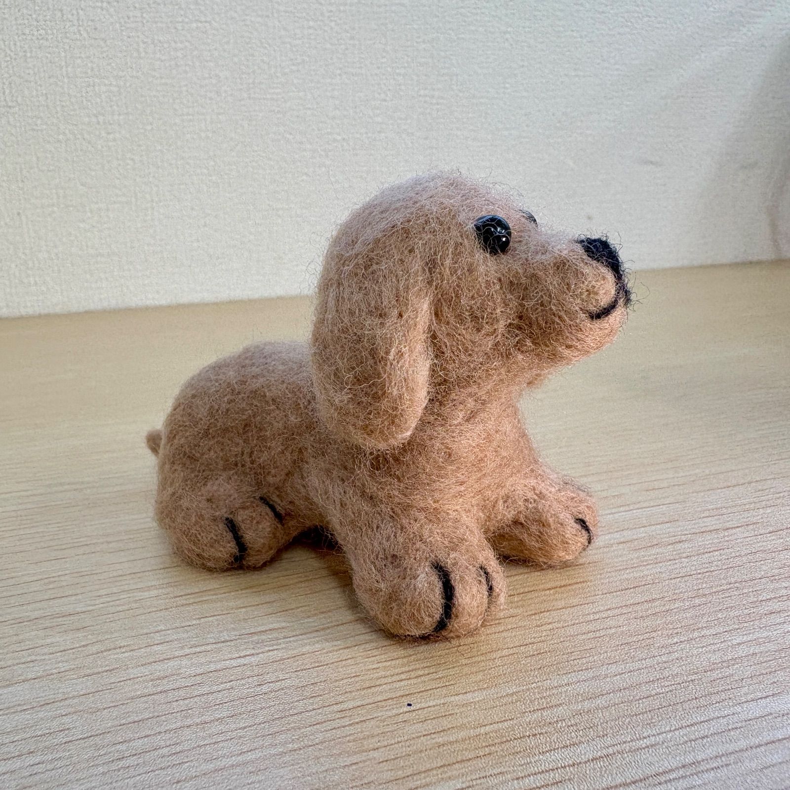 🌟羊毛フェルト ダックスフンド／帰りを待つワンちゃん•ちょこんと