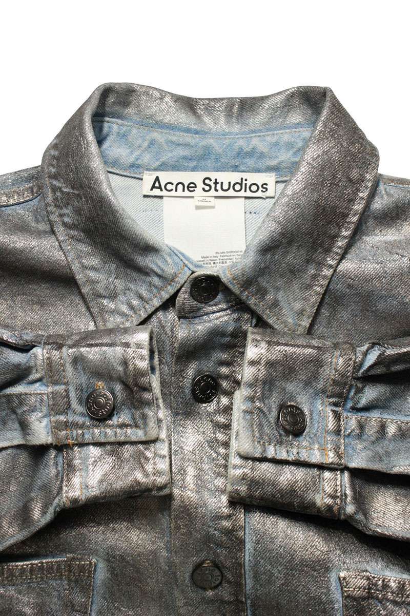 アクネストゥディオズ FN-MN-SHIR000746 シルバーコーティングデニム