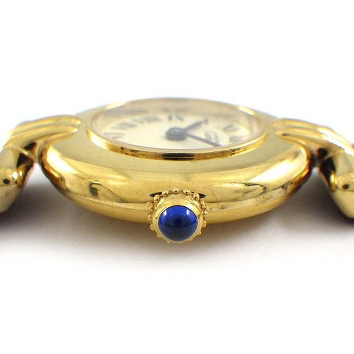 カルティエ Cartier 腕時計 マストコリゼ SM ヴェルメイユ W590002 アイボリー文字盤 ローマンインデックス レッド 牛革 レザーベルト GP SV925 クオーツアナログ カルティエ Cartier 腕時計 マストコリゼ SM ヴェルメイユ W590002