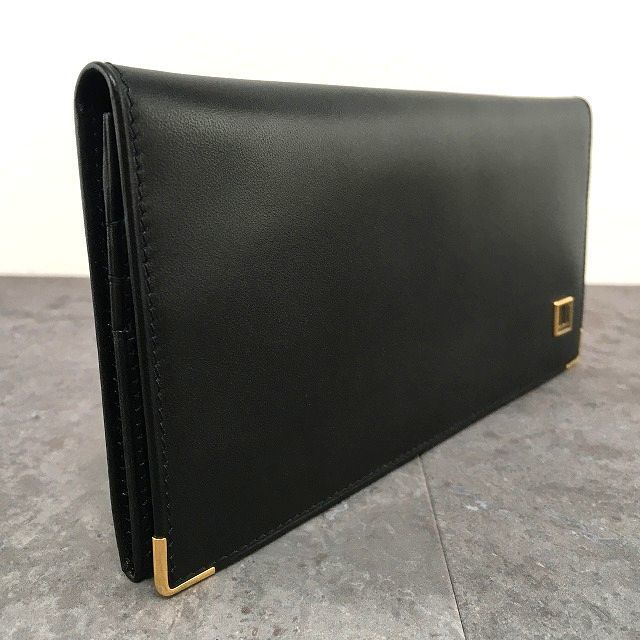 475 送料込み！ 未使用品 dunhill 長財布 ブラック 牛革 箱付き - メルカリ