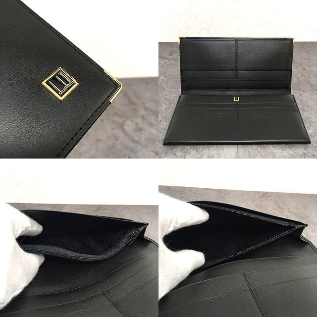 475 送料込み！ 未使用品 dunhill 長財布 ブラック 牛革 箱付き - メルカリ