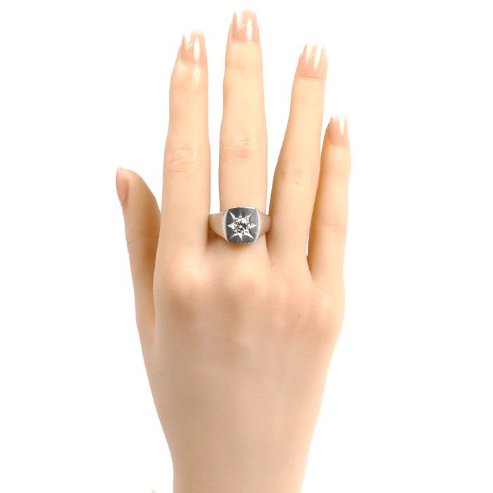 Pt900プラチナ リング・指輪 ダイヤモンド0.55ct 22号 17.0g メンズ