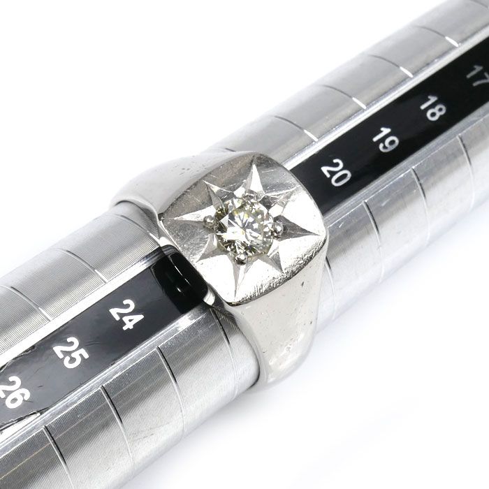 Pt900プラチナ リング・指輪 ダイヤモンド0.55ct 22号 17.0g メンズ