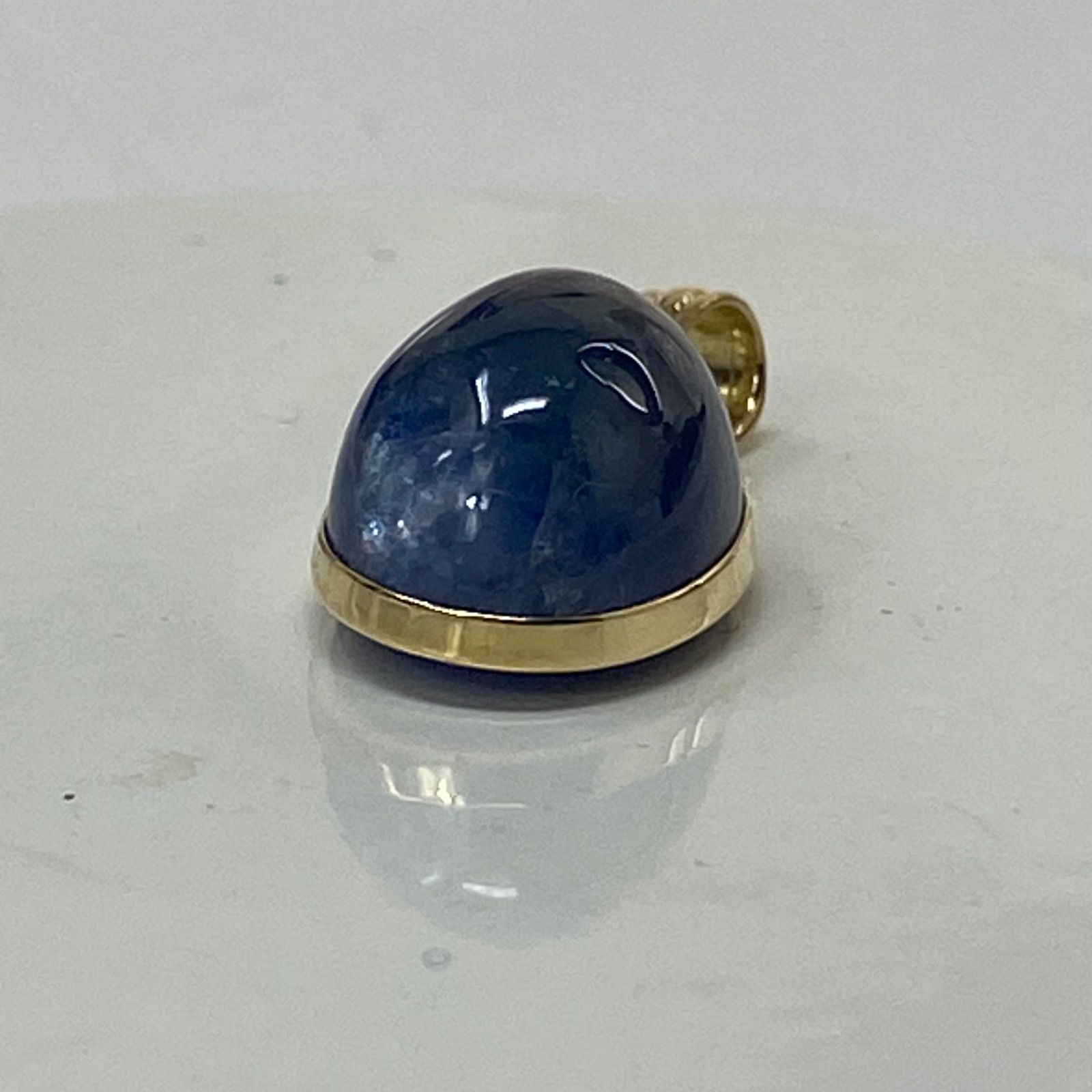 K18YG AU750 18金 天然タンザナイト ペンダントトップ - メルカリ