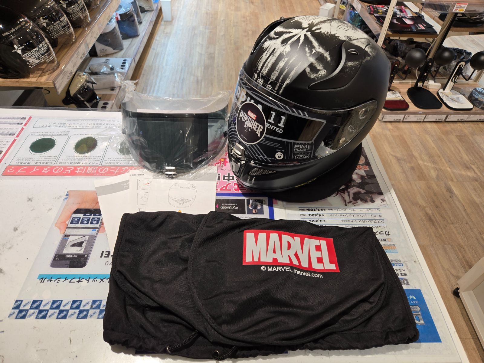 MARVEL Punisher HJC RPHA 11 マーベル パニッシャー HJC】MARVEL RPHA11 パニッシャー【Mサイズ】 - メルカリ