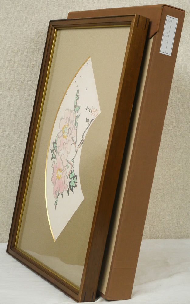 前田青邨 扇面画 日本画 帝室技芸員 文化勲章 萩岡松韻 為書 山田流箏曲 前田青邨 扇面画 日本画 帝室技芸員 文化勲章 萩岡松韻 為書 山田