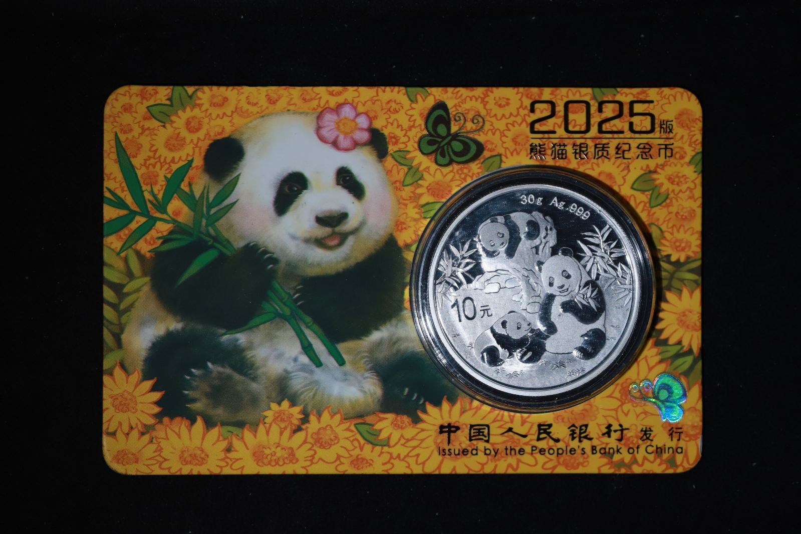 中国25周年記念パンダ銀貨 中国 2025年 パンダ 300元カラー銀貨 プルーフ | オンラインショップ