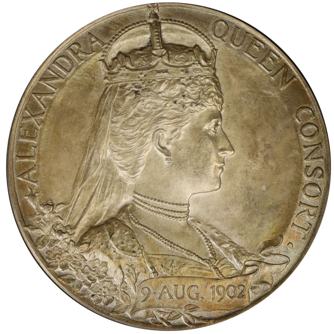 1902年 イギリス エドワード7世 戴冠記念銀メダル【SP63】 - メルカリ