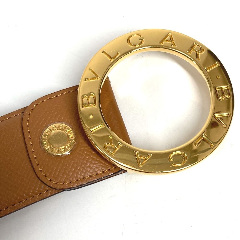 BVLGARI ブルガリ ベルト ブルガリブルガリ ロゴ レザー ブラウン