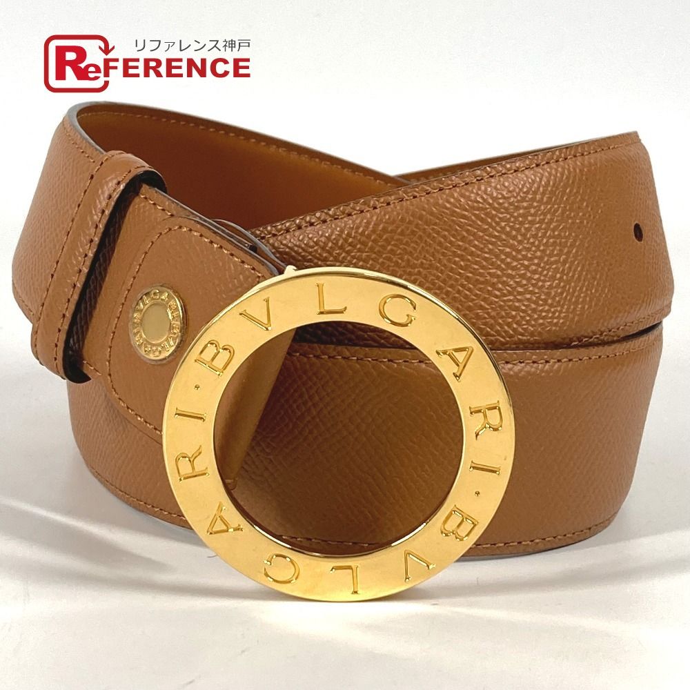 BVLGARI ブルガリ ベルト ブルガリブルガリ ロゴ レザー ブラウン