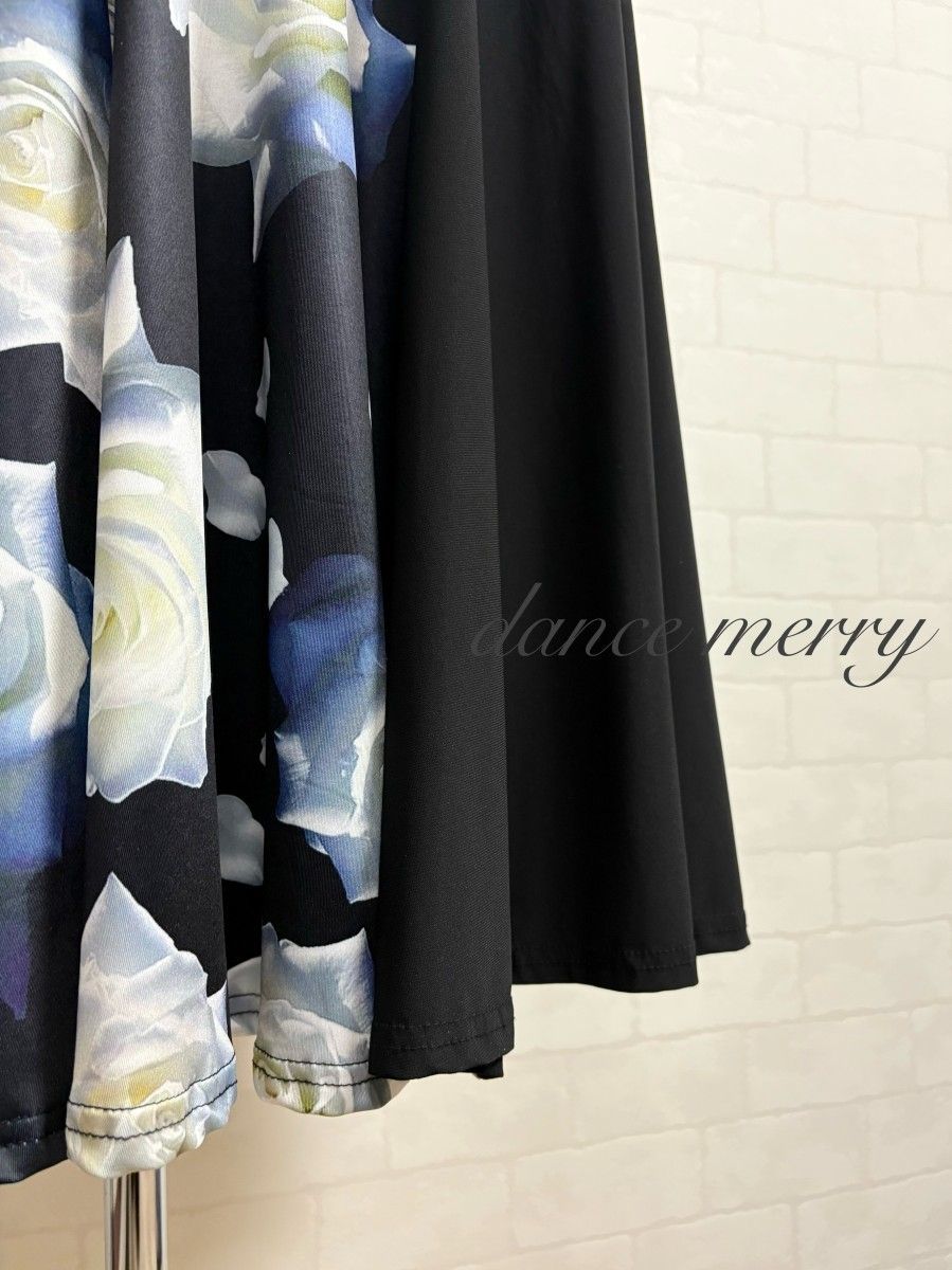 新品 社交ダンス ワンピース 黒 グレー 白 ギャザー パーティ 6582