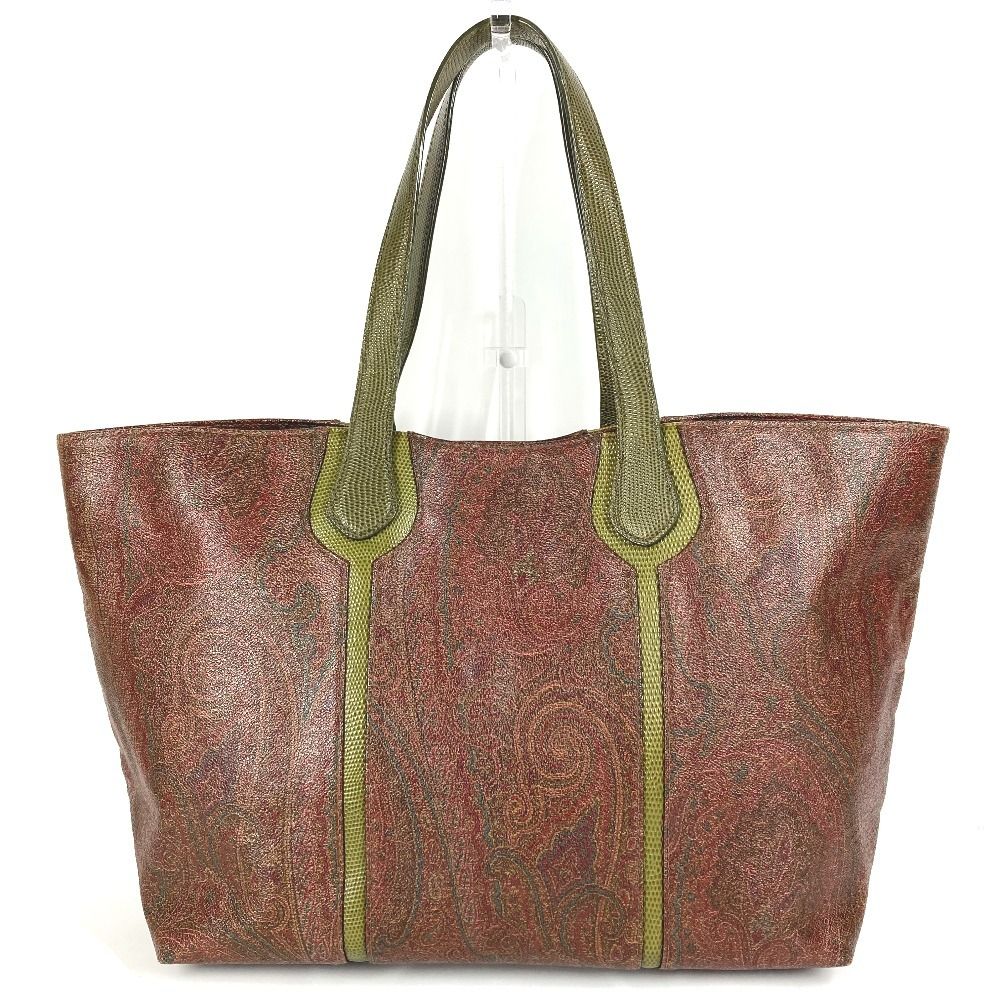 ETRO エトロ ショルダーバッグ ペイズリー柄 ロゴ レザー/キャンバス