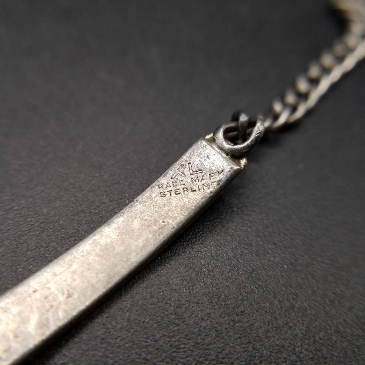 XL TRADE MARK IDタグ 細幅プレート 喜平チェーン 925 シルバー