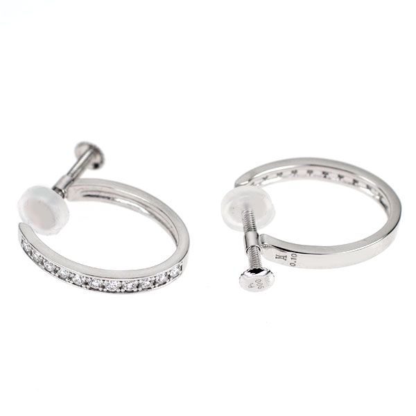 ヴァンドーム　ダイヤモンド　ハーフドーム　片方　プラチナ　イヤリング　PT900 ヴァンドームダイヤモンドハーフドーム片方プラチナイヤリングPT900