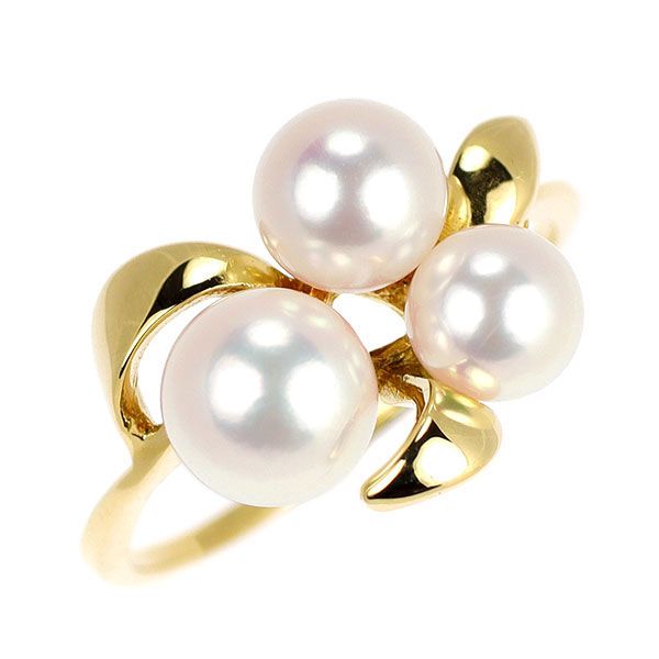 K18YGアコヤ真珠リング　新品未使用品 ミキモト K18YG アコヤ 真珠 リング 径約4.7-5.7mm - メルカリ