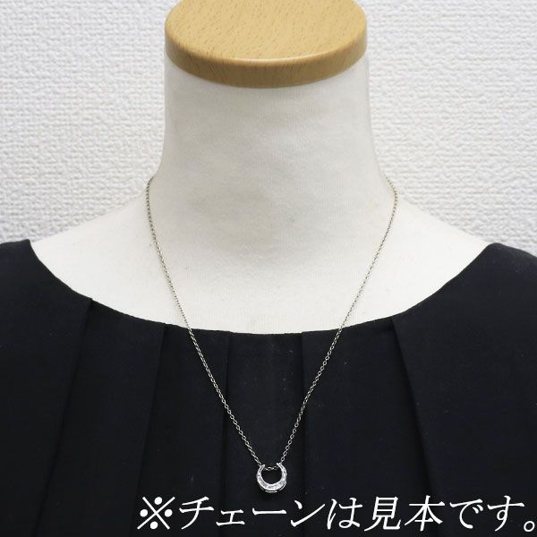 (GSTV)18KWG馬蹄テーパーダイヤモンドペンダントトップ GSTV 馬蹄 ネックレス ペンダントトップ テーパーダイヤ GSTV)18KWG