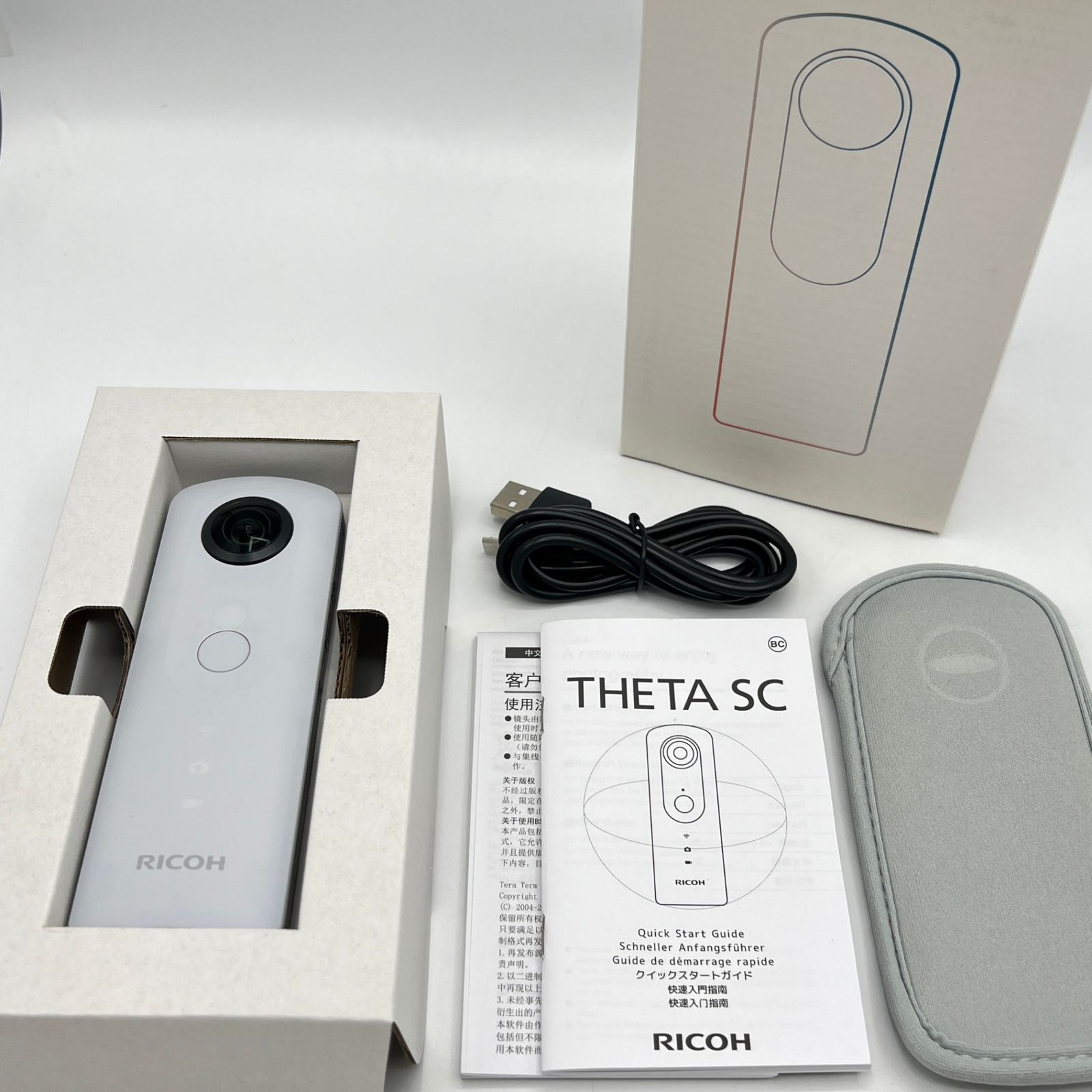 美品】RICOH THETA SC ホワイト 910740 全天球カメラ 360度カメラ 