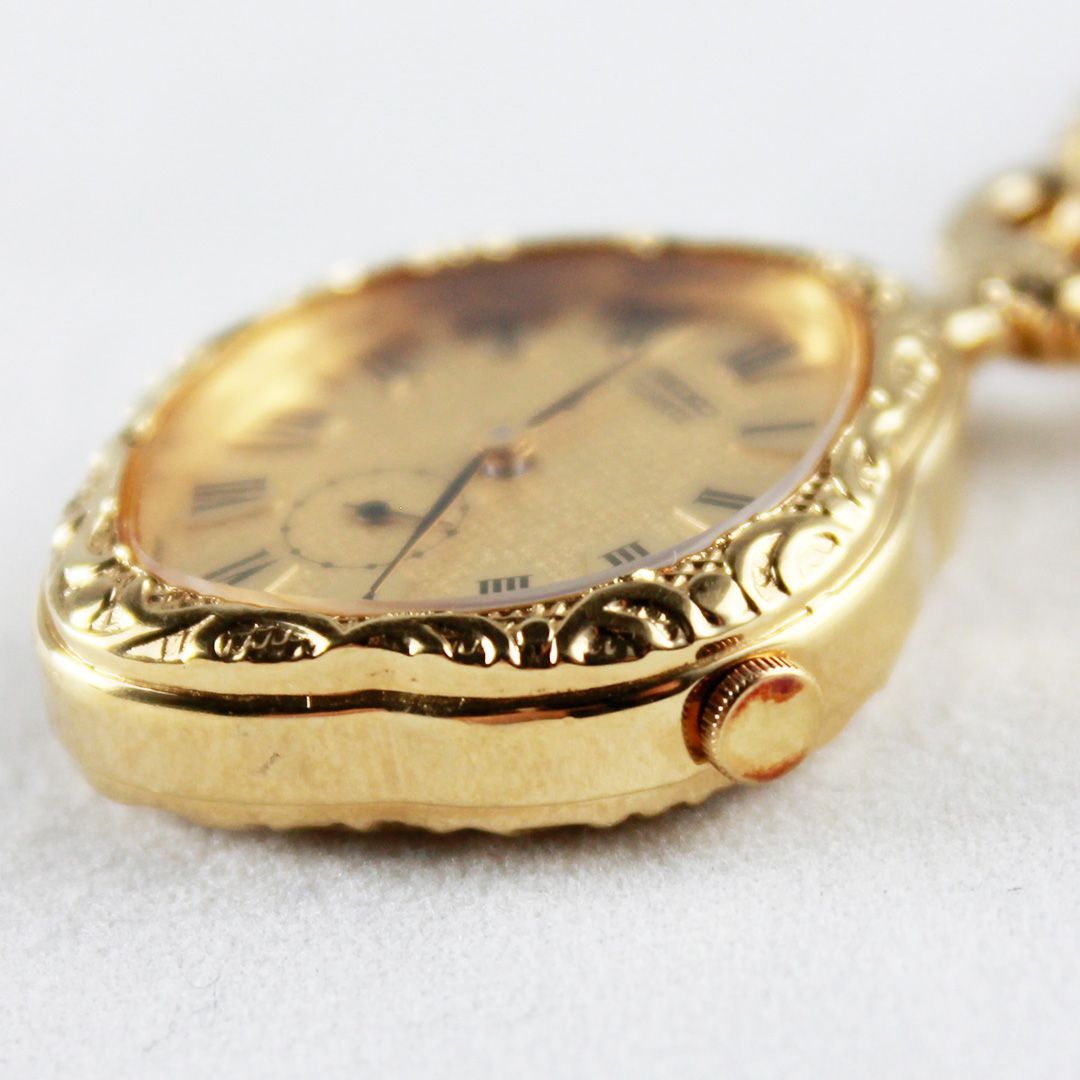 T72 SEIKO 1428-5070 ペンダント型懐中時計 クオーツ ゴールド 80年代