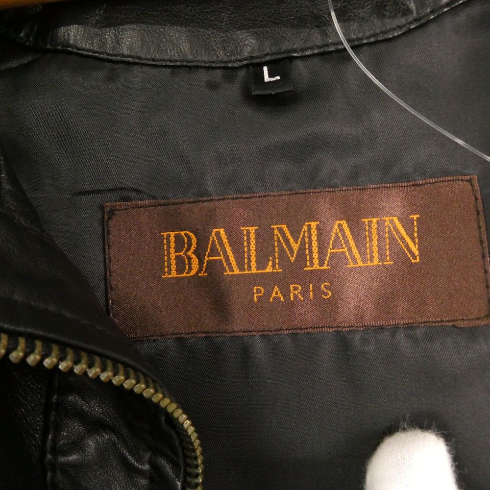 BALMAIN バルマン ラムレザージャケット L 羊革 北川タグ メンズ
