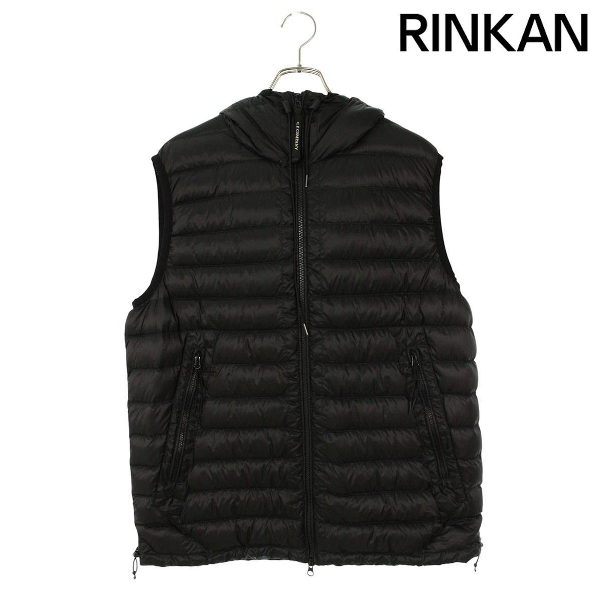 入手困難✨ シーピーカンパニー ダウンベスト ゴーグルー メンズ 46 ブラック シーピーカンパニー ゴーグルディテールパデッドダウンベスト メンズ