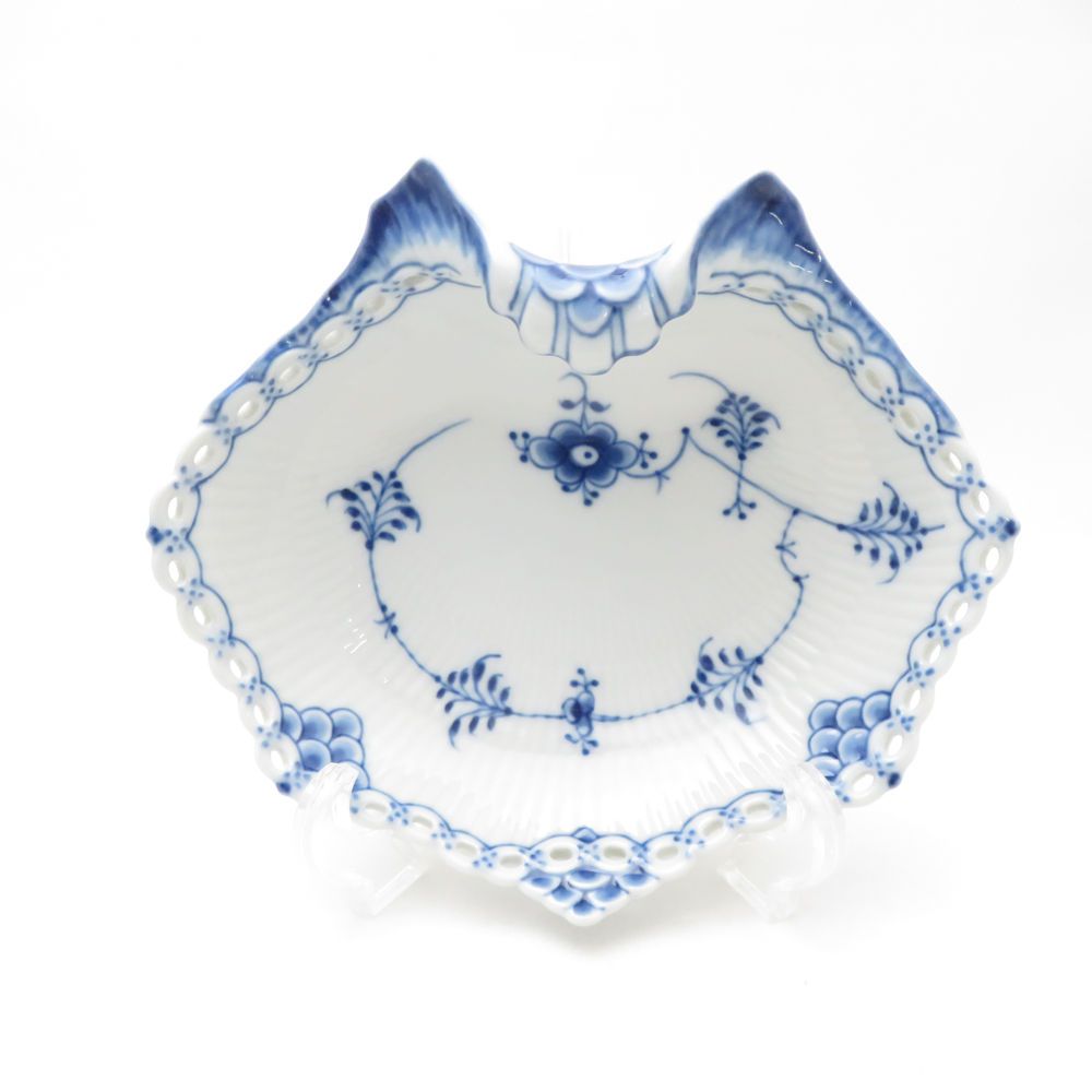 ●【 】ブルーフルーテッド　シェルディッシュ 2枚 ○【ROYAL COPENHAGEN】ブルーフルーテッド シェルディッシュ 2枚