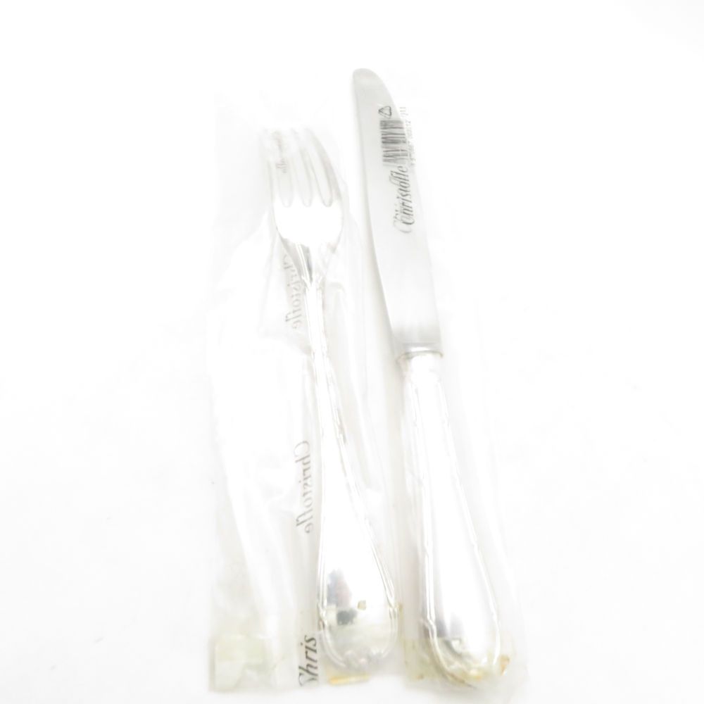 新品未使用　クリストフル　カトラリー　リュバン　特注品 リュバンリボンテーブルカトラリー3本セット