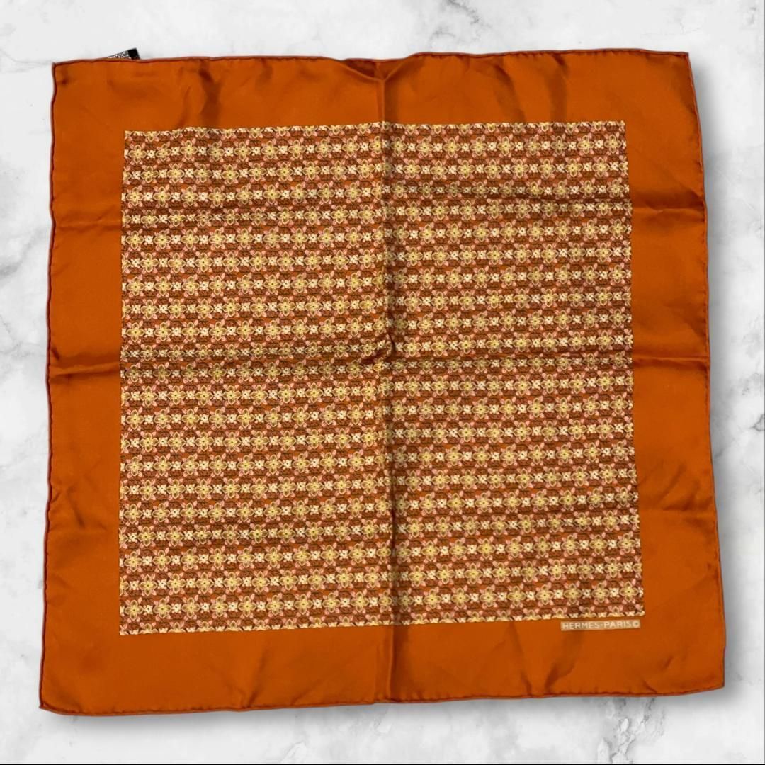 HERMES エルメス シルク スカーフ ポケットチーフ 花柄 - メルカリ