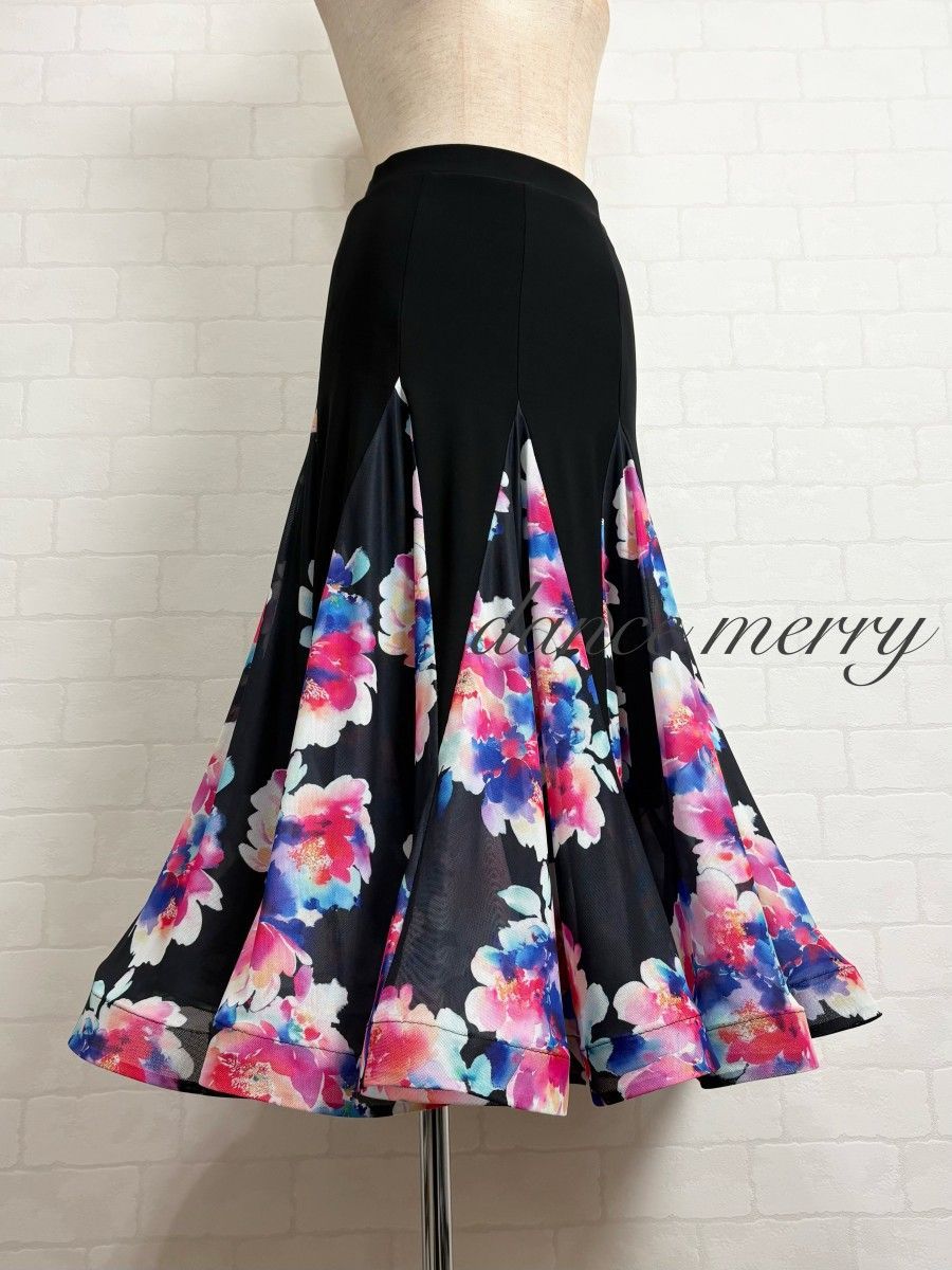 新品　豪華　社交ダンス　スカート　黒　タンゴ　パーティ　クイック　3397 新品 豪華 社交ダンス スカート 黒 タンゴ パーティ クイック 3397