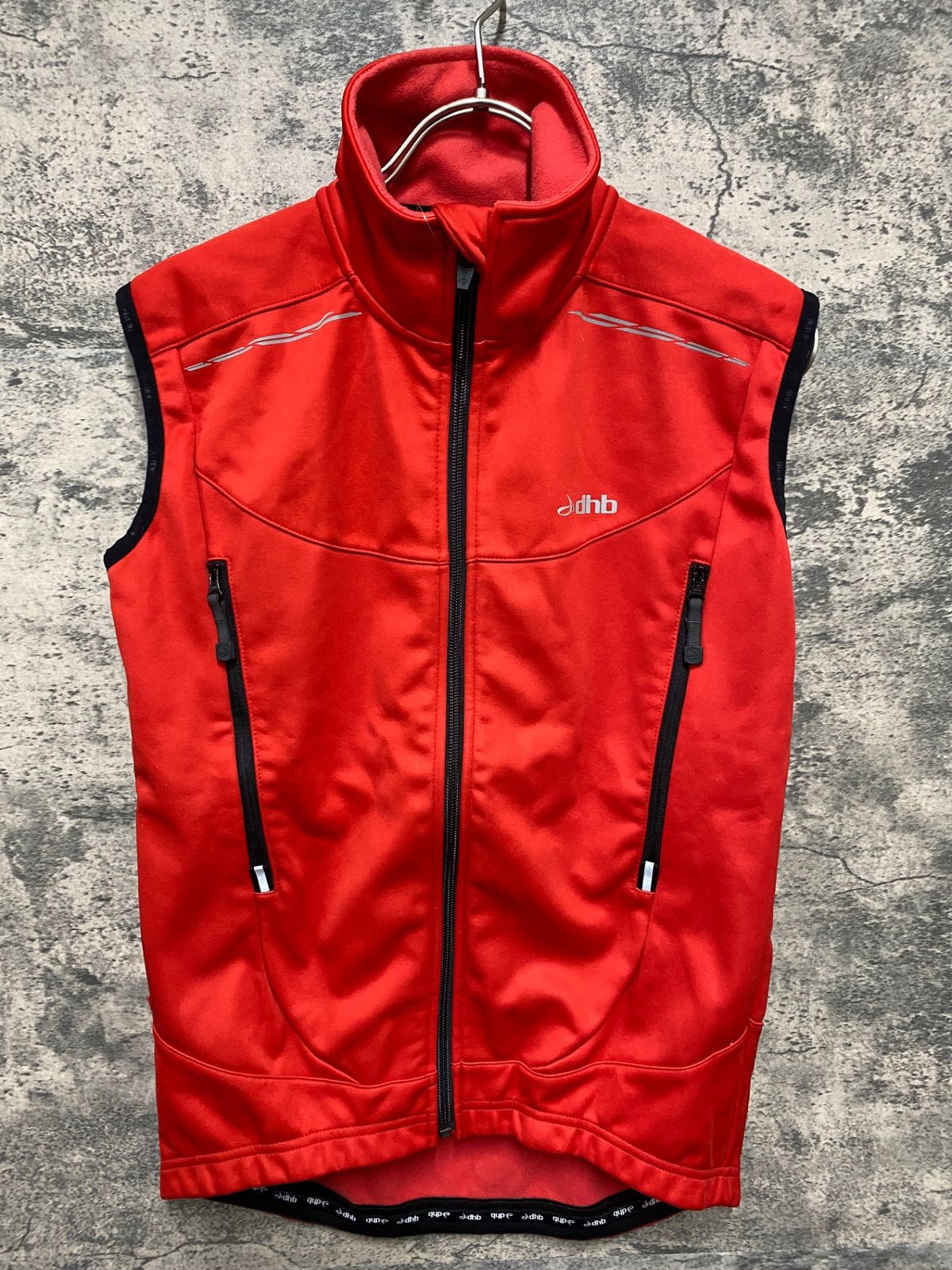 JT254 dhb サイクルベスト ジレ 赤 S 裏起毛
