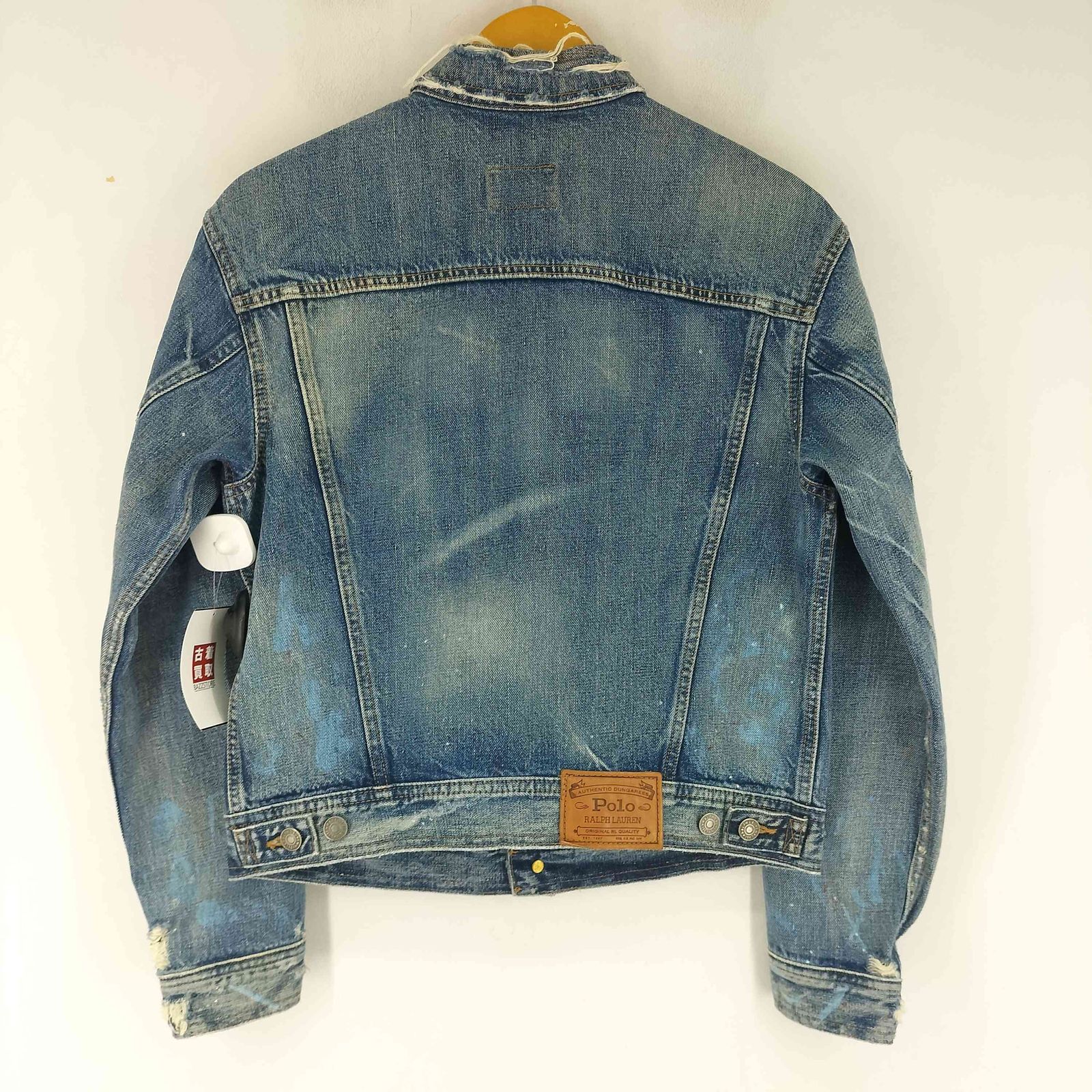 ★極希少 特大★ ポロ ラルフローレン デニムジャケット ワッペン ダメージ加工 ☆極希少 特大☆ ポロ ラルフローレン デニムジャケット ワッペン