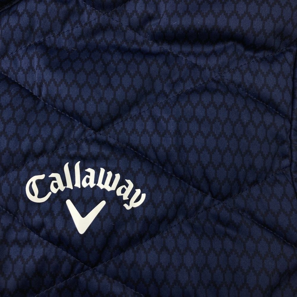 サイズ：LL CALLAWAY キャロウェイ  中綿ジャケット 総柄 ネイビー系 [240101425282] ゴルフウェア メンズ ストスト サイズ：LL CALLAWAY キャロウェイ 中綿ジャケット 総柄 ネイビー系