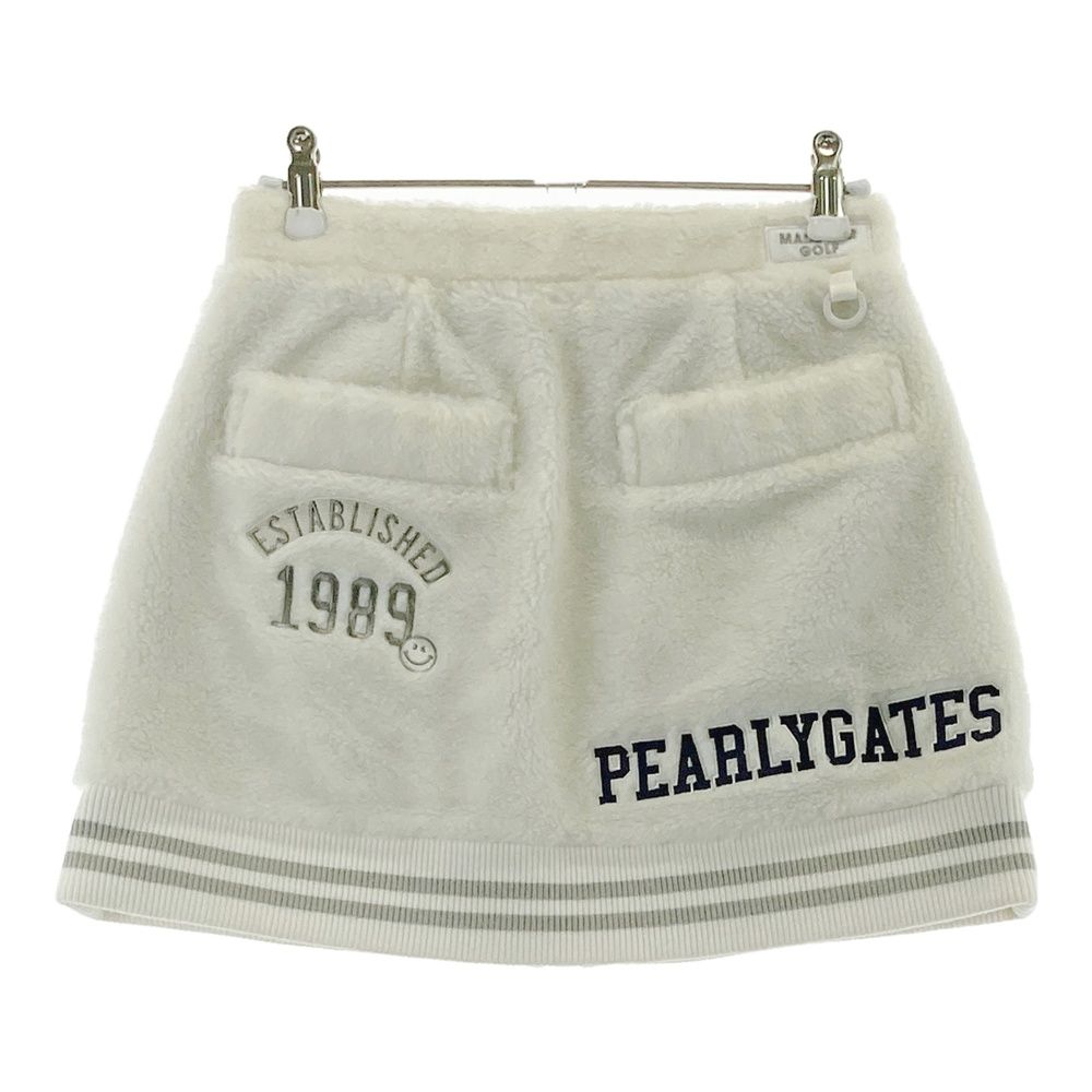 サイズ：0 PEARLY GATES パーリーゲイツ 2023年 ボアスカート  ホワイト系 [240101591404] ゴルフウェア レディース ストスト サイズ：0 PEARLY GATES パーリーゲイツ 2023年 ボアスカート ホワイト
