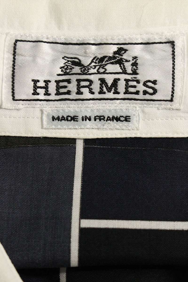 エルメス サイズ:39 バック総柄切り替え長袖シャツ 中古 BS99 エルメス バック総柄切り替え長袖シャツ メンズ 39 ※12/28～1/6 発送