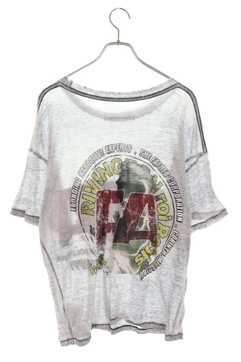 リヴィントンロイレビス サイズ:L  25SS  FOUNDING NARRATIVE BURNOUT TEE ダメージ加工Tシャツ 中古 BS99 リヴィントンロイレビス 25SS FOUNDING NARRATIVE BURNOUT TEE