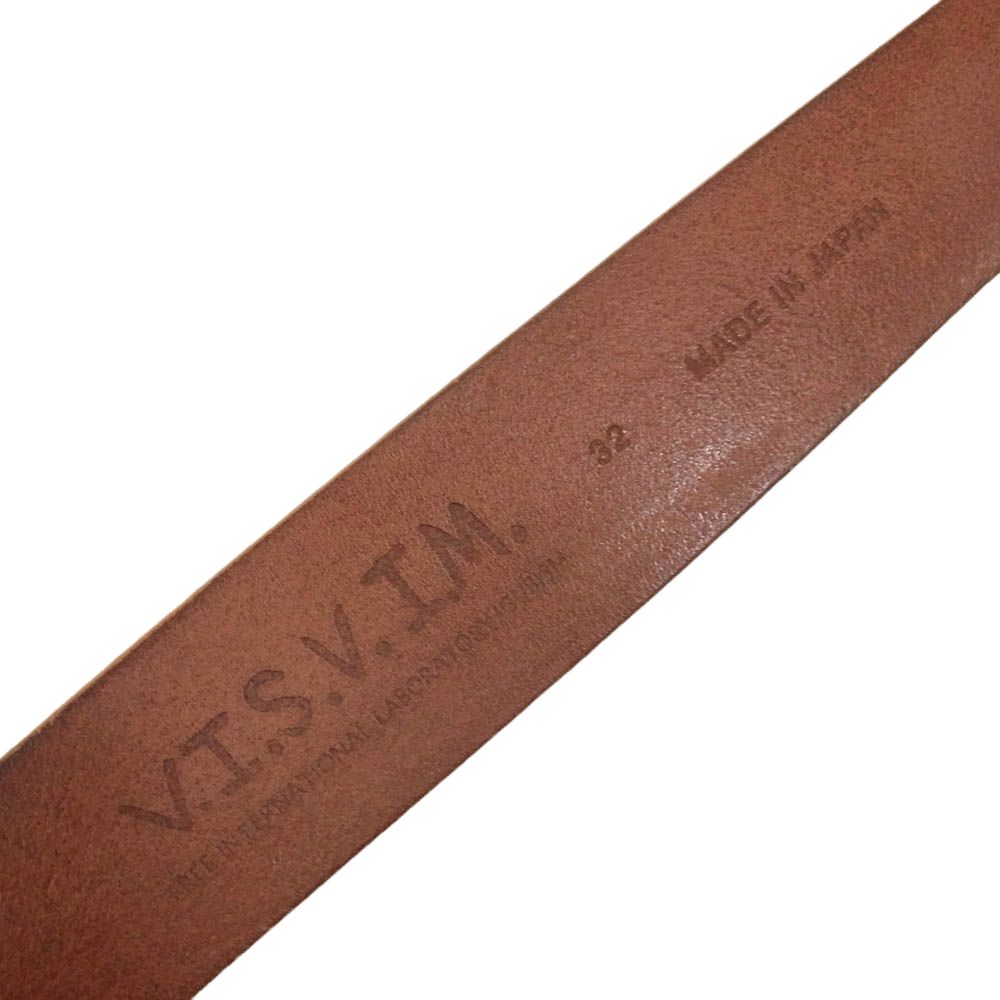 VISVIM ビズビム PLAIN BELT プレーン レザー ベルト ブラウン系 32
