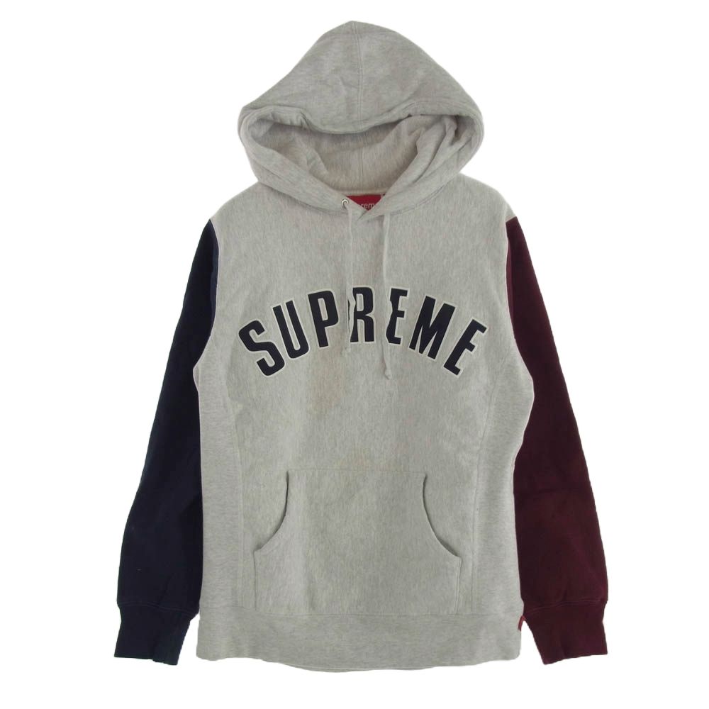 Supreme シュプリーム 16AW Color Blocked Arc Logo Hooded Sweatshirt アーチロゴ スウェットパーカー グレー系 S【中古】 Supreme シュプリーム 16AW Color Blocked Arc Logo Hooded Sweatshirt