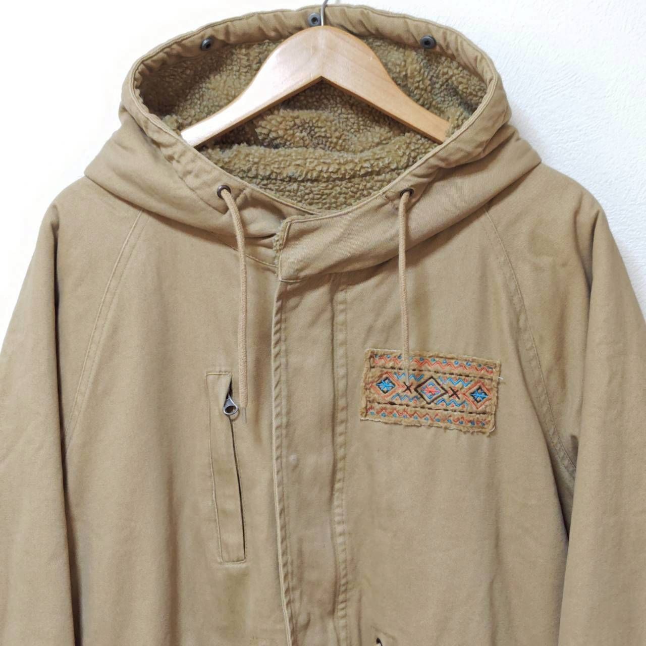 エスニックなワンポイント◎【TITICACA】チチカカ モッズ ボア コート 