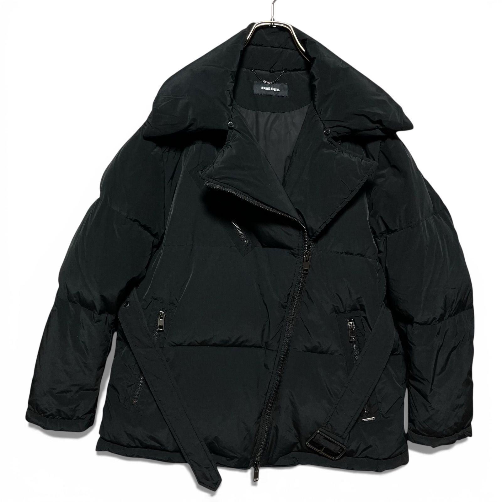 DIESEL ディーゼル ダックダウン コート レディース S 黒 ファー 
