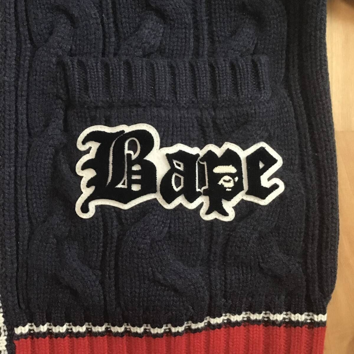 APE HEAD LOGO ニット カーディガン Sサイズ a bathing ape BAPE 
